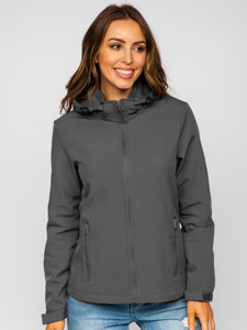 Geacă gri-închis softshell dame Bolf HH018