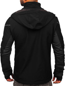 Geacă neagră softshell Bolf HM191