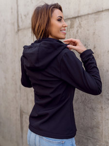 Geacă neagră softshell dame Bolf HH028