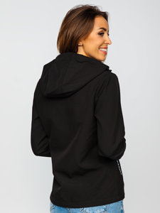 Geacă neagră softshell dame Bolf KSW6007