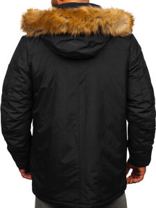 Geacă parka de iarnă alaska neagră Bolf WX032