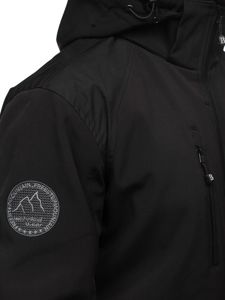 Geacă softshell bărbați neagră Bolf P195