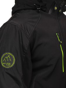 Geacă softshell bărbați negru-verde Bolf P191