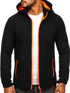 Geacă softshell neagră-portocaliu Bolf HH017