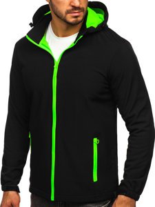 Geacă softshell neagră-verde Bolf HH017