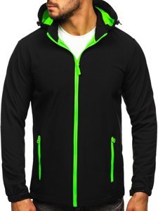 Geacă softshell neagră-verde Bolf HH017