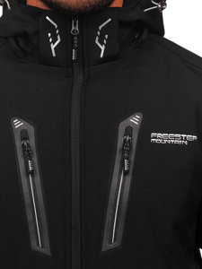 Geacă softshell negru-argintiu Bolf WX086