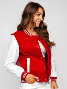 Jachetă roșie baseball bomber dame Bolf 16M9069