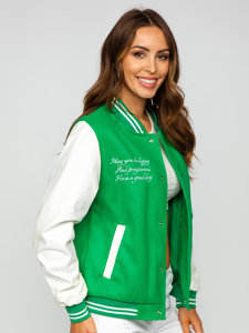 Jachetă verde baseball bomber dame Bolf 16M9067