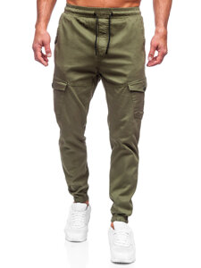 Joggeri din material kaki Pantaloni cargo pentru bărbați Bolf 384