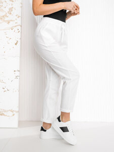 Pantaloni albi dame Bolf W7831