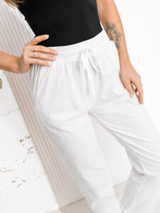 Pantaloni albi dame Bolf W7831