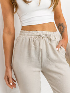 Pantaloni bej dame Bolf W7965