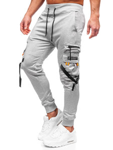 Pantaloni cargo gri pantaloni de jogging pentru bărbați Bolf HS7162