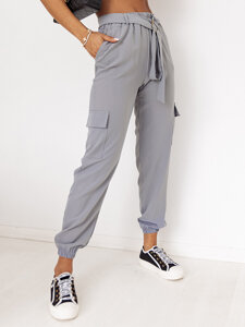 Pantaloni cargo joggers gri dame Bolf 8266