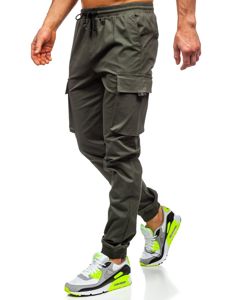 Pantaloni cargo joggers kaki bărbați Bolf 701