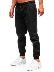 Pantaloni cargo joggers negri Bolf 001