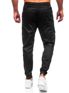 Pantaloni cargo joggers negri Bolf 384A