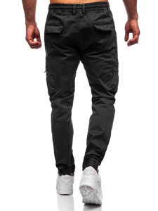 Pantaloni cargo joggers negri Bolf 8983