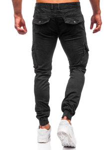 Pantaloni cargo joggers negri Bolf JM5502