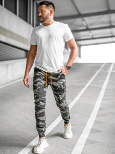 Pantaloni cargo joggers verzi Bolf R8601