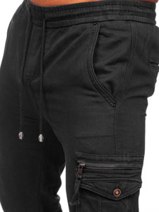 Pantaloni cargo negri Bolf MP0181N