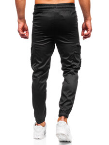 Pantaloni cargo negri Pantaloni de jogging pentru bărbați de la Bolf HSS299