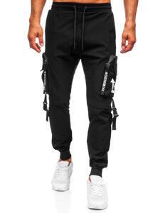 Pantaloni cargo negri Pantaloni de jogging pentru bărbați de la Bolf K13