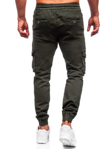 Pantaloni cargo pentru bărbați, pantaloni de jogging din material kaki Bolf KA9233