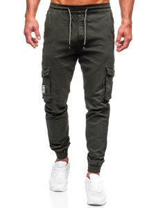 Pantaloni cargo pentru bărbați, pantaloni de jogging din material kaki Bolf KA9233