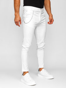 Pantaloni chinos albi Bolf 0059