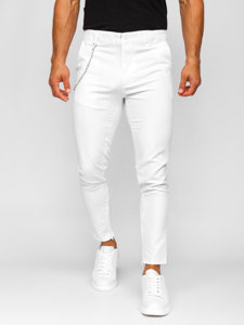 Pantaloni chinos albi Bolf 0059