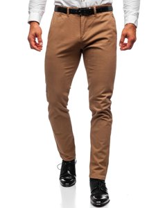 Pantaloni chinos camel bărbati Bolf 1143