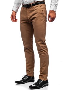 Pantaloni chinos camel bărbati Bolf 1143