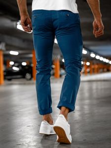 Pantaloni chinos indigo bărbați Bolf 1146