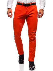 Pantaloni chinos portocaliu bărbati Bolf 1143