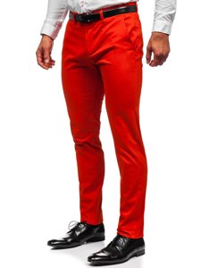 Pantaloni chinos portocaliu-închis bărbati Bolf 1143