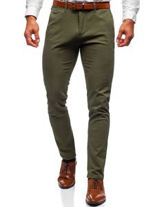 Pantaloni chinos verde bărbati Bolf 1143