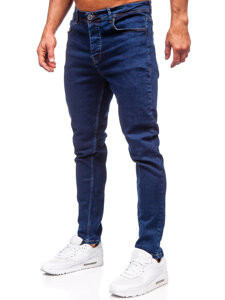 Pantaloni de blugi pentru bărbați, de culoare bleumarin, cu ajustare normală Bolf 6296