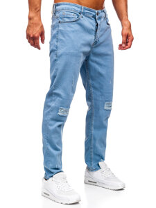 Pantaloni de blugi slim fit pentru bărbați, albaștri Bolf 6580