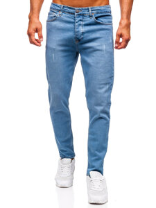 Pantaloni de blugi slim pentru bărbați, albaștri Bolf 6487