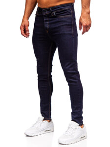 Pantaloni de blugi slim pentru bărbați, albastru marin Bolf 5313