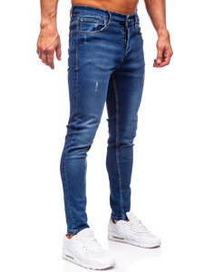 Pantaloni de blugi slim pentru bărbați, albastru marin Bolf 6264