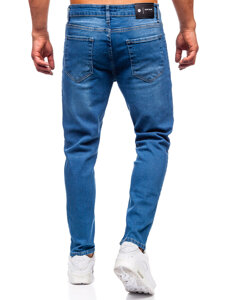 Pantaloni de blugi slim pentru bărbați, albastru marin Bolf 6453