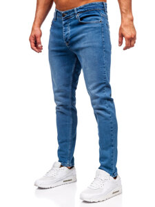 Pantaloni de blugi slim pentru bărbați, albastru marin Bolf 6471