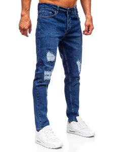 Pantaloni de blugi slim pentru bărbați, albastru marin Bolf 6536