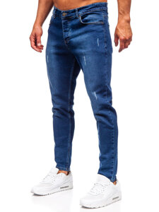 Pantaloni de blugi slim pentru bărbați, albastru marin Bolf 6558