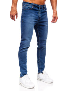 Pantaloni de blugi slim pentru bărbați, albastru marin Bolf 6592