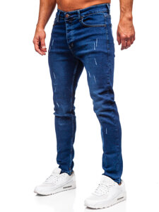 Pantaloni de blugi slim pentru bărbați, albastru marin Bolf 6735