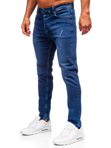 Pantaloni de blugi slim pentru bărbați, albastru marin Bolf 6835